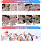 Crystal Jewelry Making Kit for Adults, Paxcoo Ring Making Kit with 28 Colors Crystal Gemstone Beads, Jewelry Wire and Pliers for Ring Making, Jewelry Making Supplies