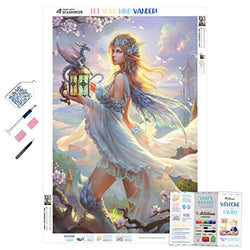 Diamond Painting Kits for Adults by Paint With Diamonds XL 60x40cm ‘Fairies and Beasts’ Full Canvas Square Diamonds (Plus Free Premium Diamond Pen)