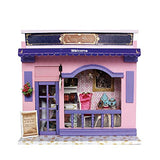 Flever Dollhouse Miniature DIY House Kit Creative Room with Furniture and Cover for Romantic Valentine's Gift(Queen's Shop)