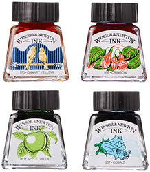 Winsor & Newton 1090105 Collection Drawing Ink Set, Vibrant Tones