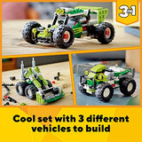 LEGO Creator 3in1 Off-Road Buggy 31123 Building Kit; Build a Buggy Toy and Rebuild It into a Skid Loader or ATV (All-Terrain Vehicle); A Creative Gift for Passionate Fans Aged 7+ (160 Pieces)