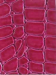 Crocodile Magenta Fake Leather Vinyl Upholstery 56 Inch Fabric By the Yard