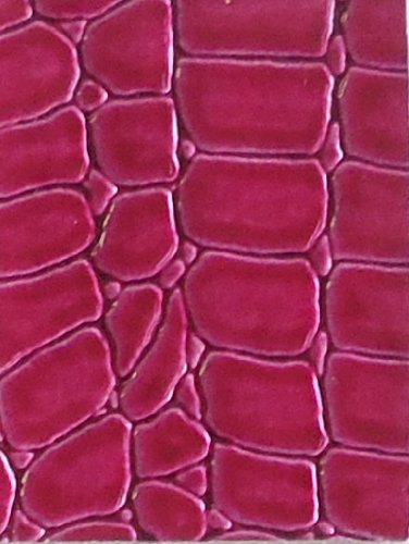 Crocodile Magenta Fake Leather Vinyl Upholstery 56 Inch Fabric By the Yard