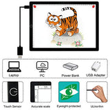 A4 LED Tracing Light Box,Hansang Ultra-Thin Drawing Light Table Portable Light Board, Tracer Light Pad USB Power Cable Dimmable Brightness Artcraft Tracing Light Box for Artists,Drawing