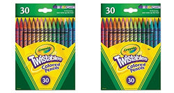 Crayola Twistables Colored Pencils, 30 Assorted Colors, Adult Coloring, Gift 2pack