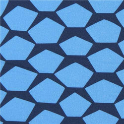 Blue Robert Kaufman Fabric Pentagon Shape Manhattan Cotton Poplin Digital Print (per 0.5 Yard Unit)