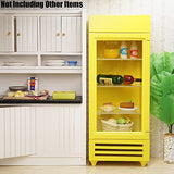 Odoria 1/12 Miniature Refrigerator Fridge Dollhouse Kitchen Furniture Accessories, Yellow