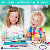 Friendship Bracelet Making Kit for Girls, Arts and Crafts for Kids Ages 8-12, DIY Jewelry Making Kit for 6 7 8 9 10 11 12 Years Old Girls, Birthday Gifts for Teen Girls Toys, Extra 2 Charm Bracelets