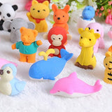 OHill Pack of 32 Pencil Erasers Zoo Animal Erasers Puzzle Erasers for Party Favors, Games Prizes,