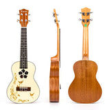 Ukulele 23 Inch Concert Acoustic Ukelele Hawaii Guitar Solid Spruce Uke (MI0714)