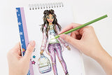 Make It Real - Fashion Design Sketchbook: Digital Dream. Inspirational Fashion Design Coloring Book for Girls. Includes Sketchbook, Stencils, Puffy Stickers, Foil Stickers, and Fashion Design Guide