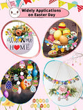 Xzyden Silicone Beads, 84pcs Easter Beads, 12mm Silicone Beads Bulk with Easter Charms for Easter Basket Stuffers Small Beads with Lanyard for Keychain Making Jewelry Making Easter Holiday Decor