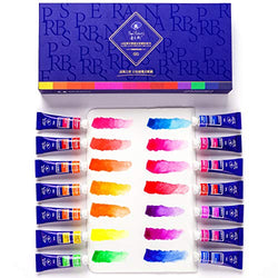 Paul Rubens Watercolor Paint 14 Vibrant Neon Colors Watercolor Paint Set, Opera Series 5ml Each Tube, Suitable for Watercolor Painting, Comic, Illustration, Decoration