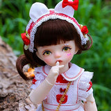 MEESock 25.5cm Mini BJD Dolls 1/6 10 Inch SD Doll Ball Jointed Doll with Full Set Clothes Shoes Wig Makeup DIY Toys You can Change The Clothes for The Doll