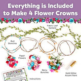 Creativity for Kids Flower Crowns Craft Kit - Create 4 Hair Accessories