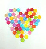 RayLineDo One Pack of 60 Pieces/pack 13mm Mixed Colours round Shape 2 holes Plastic Buttons