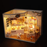 CUTEBEE Dollhouse Miniature with Furniture, DIY Dollhouse Kit Plus Dust Proof and Music Movement, 1:24 Scale Creative Room Idea(Cake Diary)