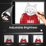 A4 LED Light Box for Tracing, MCGOR USB Powered Diamond Painting Light Pad with Metal Stand & 4 Clips, Dimmable LED Light Board for Tracing, Drawing, Sketching, Animation, Stenciling