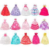 SOTOGO 55 Pieces Doll Clothes and Accessories for 11.5 Inch Girl Doll Include 15 Sets Fashion Handmade Doll Dresses Wedding Dresses Evening Dresses Party Gowns Outfit and 40 Pieces Doll Accessories