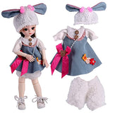 UCanaan 1/6 BJD Dolls Clothes Set for 11.5In-12In Fashion Jointed Dolls 30cm Poseable Dolls-Rabbit