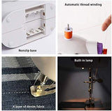 Easy Sewing Machine for Beginner Kid, Electric Portable Sewing Machine Lightweight, Small Household Sewing Handheld Tool with Upgrade with Wewing Kit Extension Table Foot Pedal for Home DIY Project.