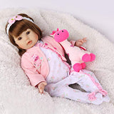 CHAREX Reborn Baby Dolls, 22 Inches Real Lifelike Toddler Girl, Soft Weighted Body, Birthday Gifts Set