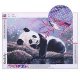 Koikify 5D Diamond Painting Kit for Adults Kids, Cute Panda DIY Round Full Drill Diamond Arts Craft for Home Wall Decor, Gift 11.8 x 15.7 Inch