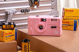 Kodak M35 35mm Film Camera - Focus Free, Reusable, Built in Flash, Easy to Use (Candy Pink)
