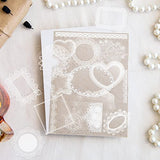240 Pieces Transparent Lace Sticker Pack PET Transparent Lace Pattern Scrapbooking Decorative Stickers Lace Aesthetic Stickers for Art Journaling Collage Album Aesthetic Craft Picture Frames Decor