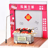 Dollhouse Miniature with Furniture,DIY 3D Wooden Doll House Kit Hong Kong-Style Snacks Series Style Plus with Dust Cover and LED,1:24 Scale Creative Room Idea Best Gift for Children Friend Lover S301