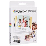 Polaroid 3.5 x 4.25 inch Premium ZINK Border Print Photo Paper (40 Sheets) - Compatible with