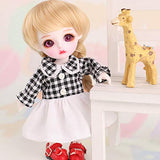 MEESock 16CM Elegant 1/8 BJD Doll 6.3 Inch Ball Joint SD Dolls Reborn Doll with Outfit Shoes Wigs Makeup Girls Toys for Collection