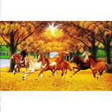 RAILONCH 5D Diamond Painting Kit DIY by Number Kit, Horse Full Drill Picture Wall Decor (180x70cm)