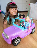 Barbie Off-Road Vehicle, Purple with Pink Seats and Rolling Wheels, 2 Seats, Gift for 3 to 7 Year Olds