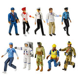 Beverly Hills Doll Collection Sweet Li’l Family Dollhouse Figures - Firefighter, Police Officer, Doctor and More, Set of 10 Action Figure People Doll House Set, Pretend Play for Kids and Toddlers