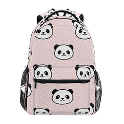 Panda Girls Backpacks for Elementary School Cute Bookbag for Kids