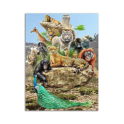 All Zoo Wild Animals - Modern Wall art print canvas posters oil painting for Home decoration