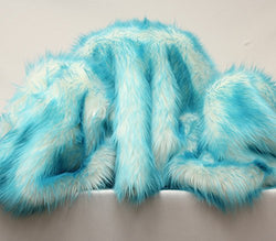 Faux Fur Fabric Long Pile Candy Shaggy TEAL / 60" Wide / Sold by the yard