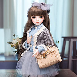 UCanaan BJD Dolls,1/3 SD Dolls 24 Inch 18 Ball Jointed Doll DIY Toys with Full Set Clothes Shoes Wig Makeup, Best Gift for Girls-Kelly