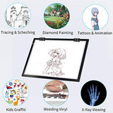 A3s 40x30cm Light Pad Tracing Light Board Drawing Light Box 2nd Gen Diamond Painting Light Table Stepless Dimming Diamond Art Light Board for Artcraft Weeding Vinyl