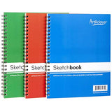 Artlicious - 3 Sketch Pads 9 in. x 12 in for Drawing, Coloring & Doodling (3 Sketch Books)