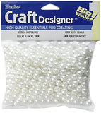 Darice 360-Piece Round Pearl Beads, 8mm, White (2 Pack)