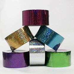 Duct Tape Holographic Print Designer Crafting Decorative Shiny Color - 1.88 inch. x 5 yd (Gold)
