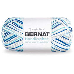 Bernat Handicrafter Cotton Yarn, Gauge 4 Medium Worsted, Anchors Away
