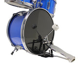 Music Alley 3 Piece Kids Drum Set with Throne, Cymbal, Pedal & Drumsticks, Blue, (DBJK02)
