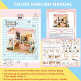 SPILAY Dollhouse Miniature with Furniture,DIY Dollhouse Kit Mini Model with Dust Proof and LED,1:24 Scale Creative Room Birthday New Year's Gift Idea for Adult Friend Lover C015