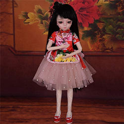 360 Degree Rotation Joint Dolls 45cm BJD Dolls with 100% Handmade Dress DIY Makeup Doll Change Eyes Hair Reborn Doll Girls Gift