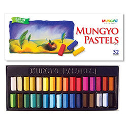 MUNGYO Non Toxic Square Chalk, Soft Pastel, 32 Colors