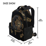ALAZA Boho Moon Sun Dream Catcher Large Backpack Personalized Laptop iPad Tablet Travel School Bag with Multiple Pockets for Men Women College