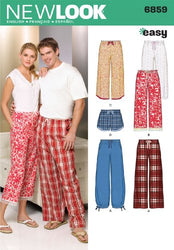 New Look Sewing Pattern 6859 Miss/Men Separates, Size A (XS-S-M-L-XL)